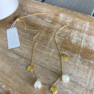 Argento Vivo Gold Disc & Pearl Necklace!